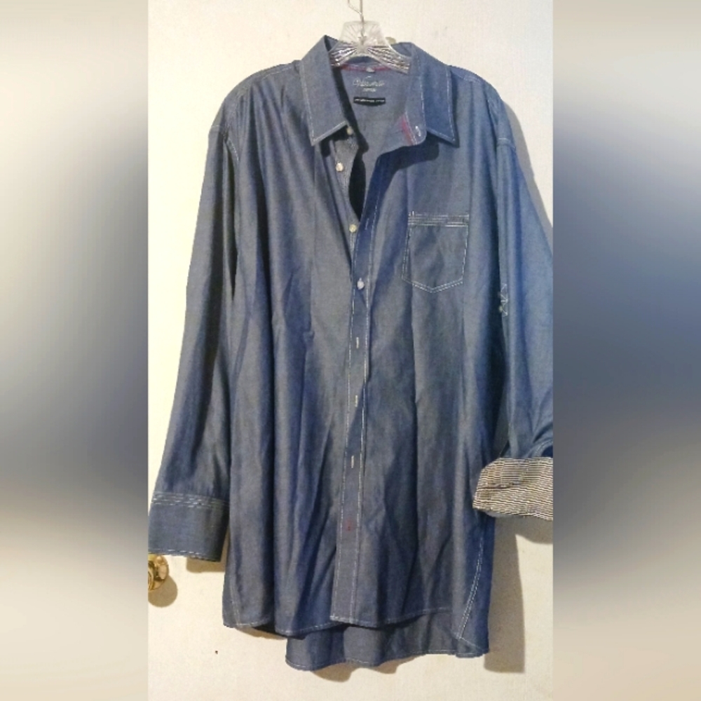 VISCANTI BUTTON UP LONG SLEEVE SHIRT‎ 3XLG